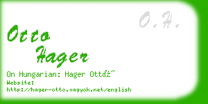 otto hager business card